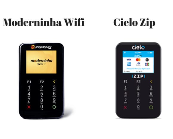 Moderninha e Cielo Zip comparação Moderninha e Cielo Zip comparação
